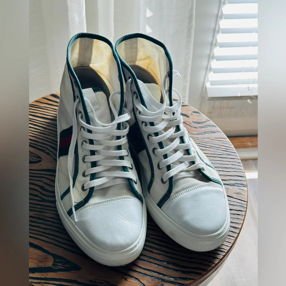 Authentic Gucci Canvas HighTop Sneakers Size 44 | US 10